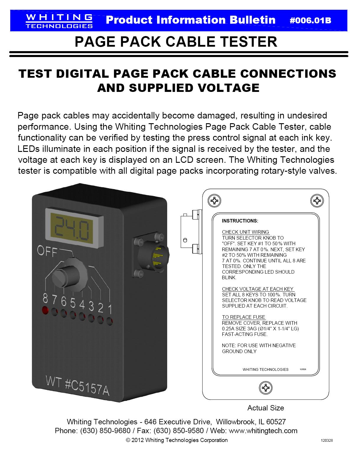 Page Pack Cable Tester